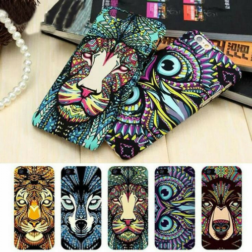 LUXO Vivo V9 - Hardcase / Back Case Motif Batik Animals Abstrak Glow In The Dark