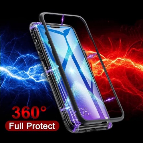 Case 360 Magnet Oppo A1K / Realme C2 - Bumper Magnet Glass - Back Case Cover