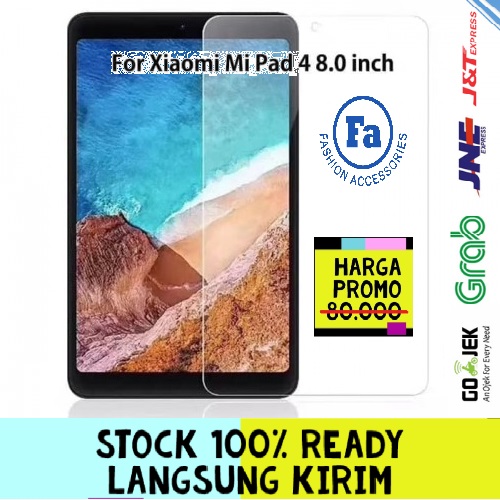 ABT-02 Xiaomi Mi pad 4 Mipad 4 8 Inch Tempered Glass Screen Protector Anti Gores Kaca Premium Pinggir Lengkung Layar Jernih