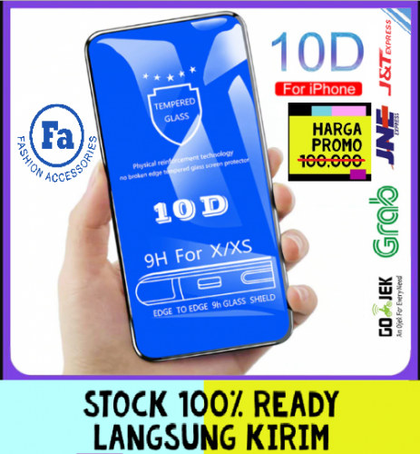 T10-01 Tempered Glass 5D / 10D Iphone X / Xs / Iphone 11 XI Pro 5.8 Inch / Full Body Bening STRDY