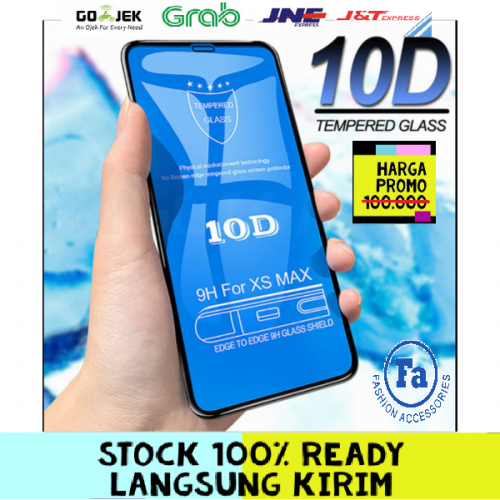 T10-01 Tempered Glass Iphone XS Max / Iphone 11 Pro Max 6.5 Inch 5D / 10D / Full Body / Anti Gores Kaca Bening STRDY