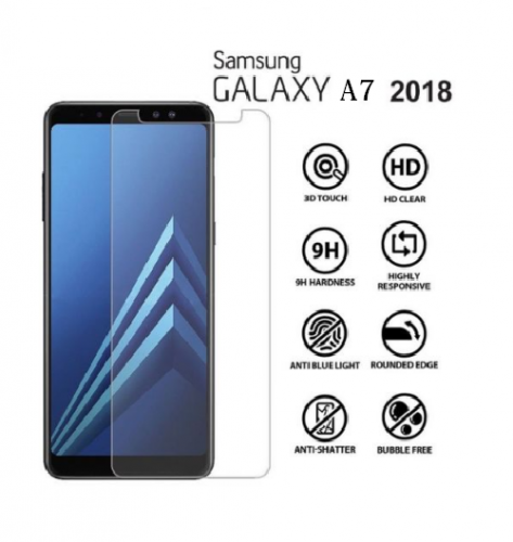 Samsung Galaxy A7 2018 - Tempered Glass Std / Anti Gores Kaca - Tidak Ada Garansi