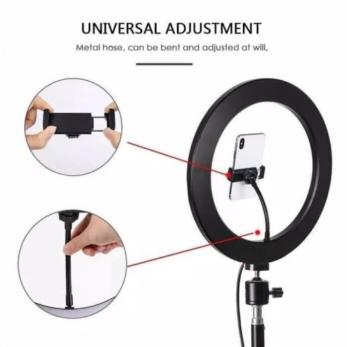 TRP-010 SOHA Ring Light Makeup 26cm Plus 1 Pcs HOLDER Handphone Buat Selfie Siaran Langsung / Vlogger Live Streaming