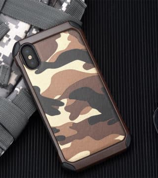 Slim Army Iphone  Xs Max -  Back Case / Cover Armor / Loleng TNI / Abri / Brimob / Tentara