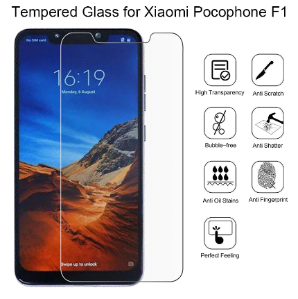 Xiaomi PocoPhone F1 - Tempered Glass Std / Anti Gores Kaca - Tidak Ada Garansi