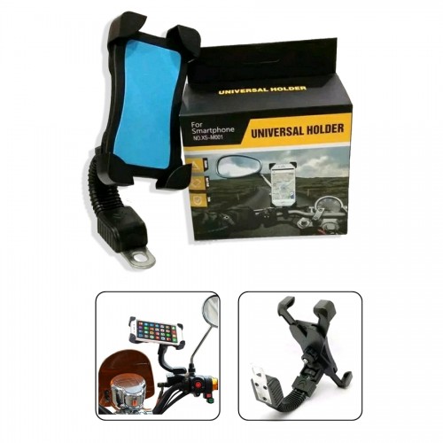 HSM-001 Holder Motor SmartPhone dan Handphone Universal Kuat dan Stabil Pasang di Stang Motor / Sepeda XS-M001 STRDY