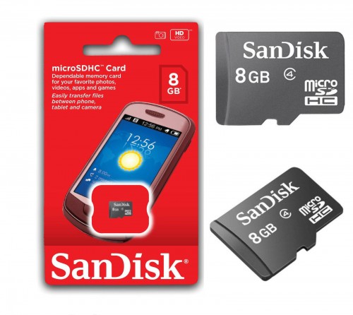 Memory SanDisk MicroSD 8GB - Class 4