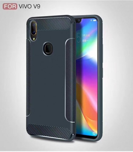 Vivo V9 - Carbon Case Black Matte Slim Cover Elegan Design Ver.5