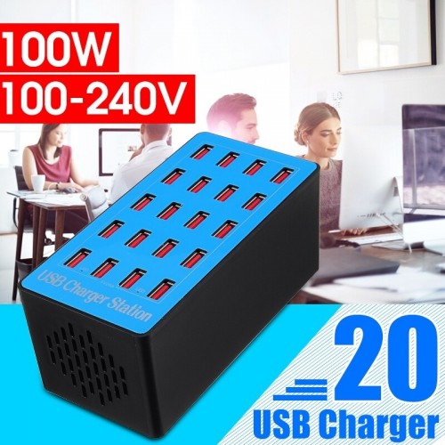 SOHA MP-02 A5 Plus Charger Multi Port / SMART Charging Station 100W 20 Port USB 20 Ampere Fast Charging dan Outputnya Automatic