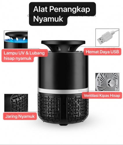 ART-001 Mosquito Killer Alat Perangkap Pembasmi Nyamuk Elektrik Lampu Pengusir Nyamuk Jebakan Nyamuk dan Lalat Vacuum Nyamuk / Serangga Killer