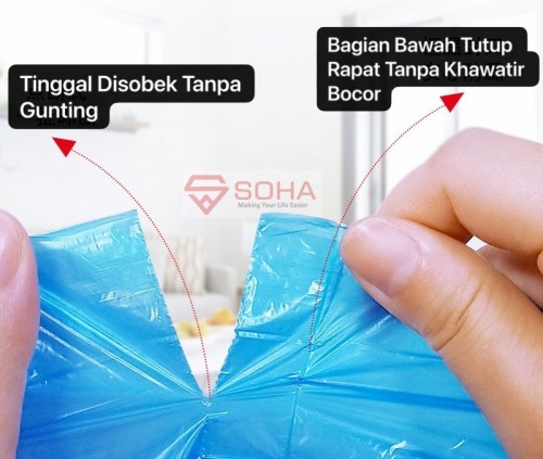 ART-010 Kantong Plastik Sampah gulung 45x50 1 roll 20pcs Tebal Kresek Garbage Bag PLASTIC TRASH Serbaguna