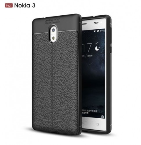 Nokia 3 - Case Kulit Auto Focus - Softshell / Silikon / Cover / Softcase