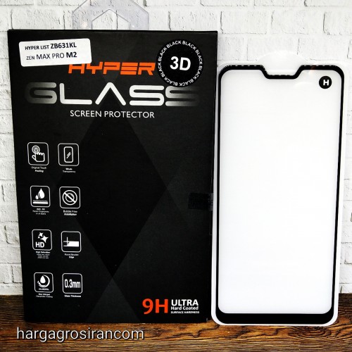 Tempered Glass Hyper Full Lem - Asus Zenfone  Max Pro M2 - ADA Garansi