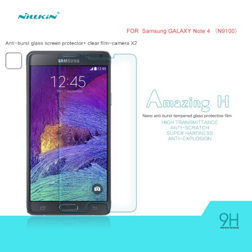 Anti Gores Kaca / Tempered Glass Nillkin H Samsung Note 4