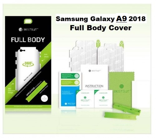 Anti Gores Samsung Galaxy A9 2018 Full Set 2 in 1 / Full Body Curved / Depan dan Belakang 0.2 mm