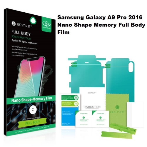 Anti Gores Samsung Galaxy A9 Pro 2016 - Nano Shape-Memory Film Full Set 2 in 1 / Full Body Curved