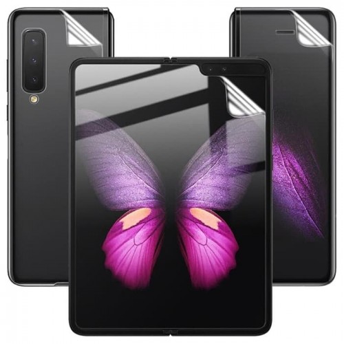 PLY-001 HydroGell Samsung Galaxy Fold W20 ( Samsung Lipat) - 1 Set Anti Shockproof / Hydro Gel Screen Protector Anti Gores Bahan Gel Awet Tahan Lama