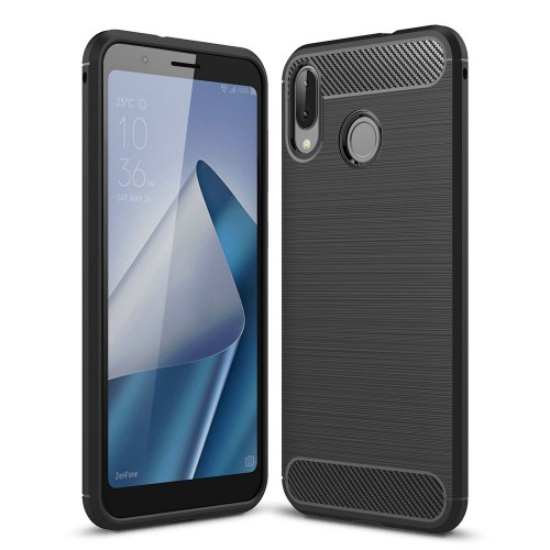 Asus Zenfone Pro M1 / ZB555KL - Rugged FS - Carbon Fibre Case Slim Rugged Armor ShockProof / Rubber