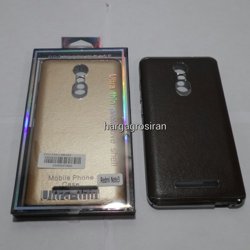 Back Door Leather Case Kulit Xiaomi Redmi Note 3 / Pro / Cover / Casing Belakang