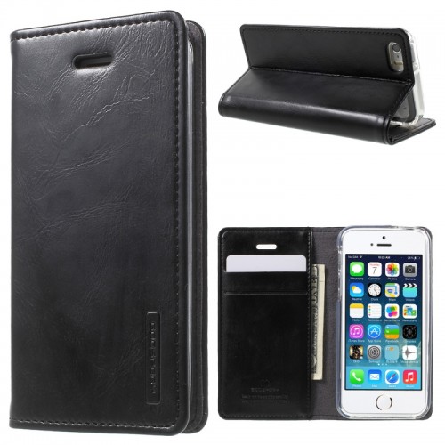 Sarung Mercury Kulit Iphone 5 - Blue Moon Flip / Leather Case / Dompet - STRPT