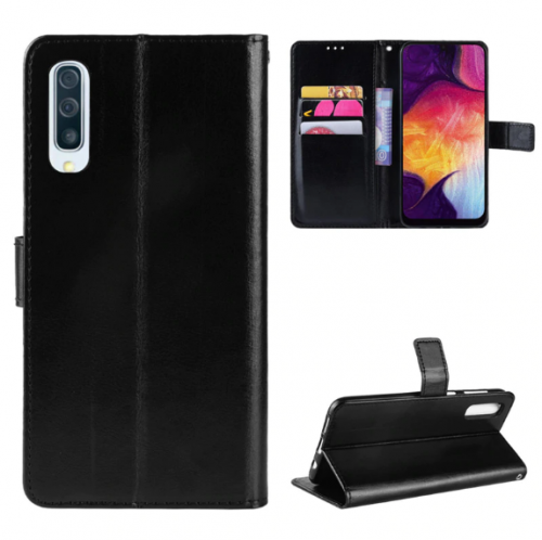 Blue moon Samsung Galaxy A70 - Sarung Kulit FS Leather Case Blue Moon Ada Kancing