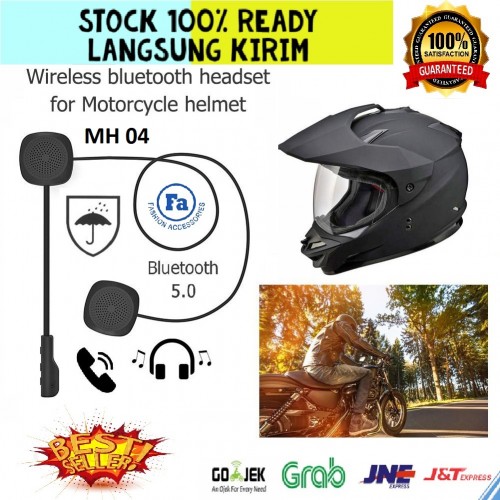 MH04 Bluetooth Helm Motor Wireless Headphone Helmet EarPhone Handfree for Touring / Ojek Online