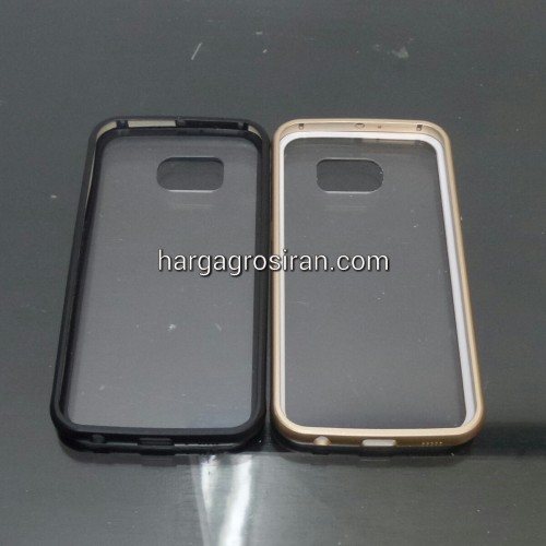 Bumper Aluminium Case + Belakang Transparan Samsung S6