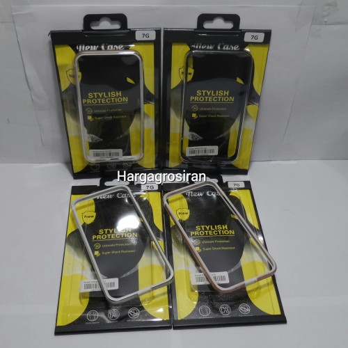 Bumper Iphone 7G / Metal Bumper TPU Soft Case / Aluminium Lapis Karet Full Proteksi