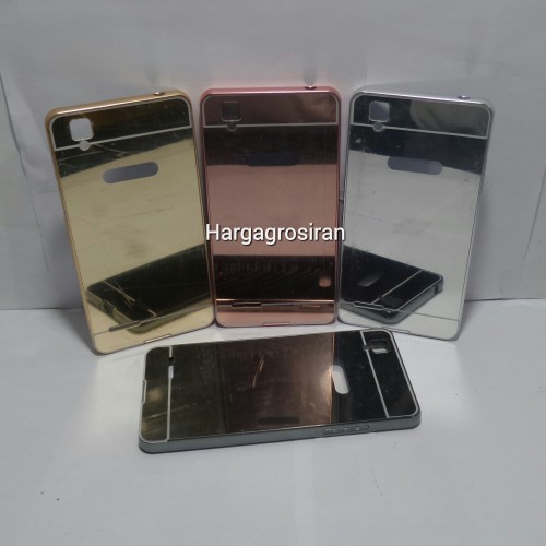 Bumper Mirror Oppo F1 - Bumper Kaca Plus Tutup Cover Belakang