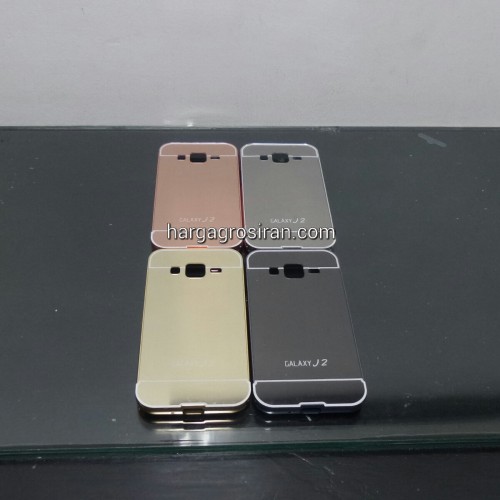 Bumper Mirror Samsung Galaxy J2 - Bumper Kaca Plus Tutup Cover Belakang