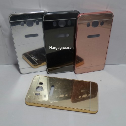 Bumper Mirror Samsung Galaxy J7 2016 - Bumper Kaca Plus Tutup Cover Belakang