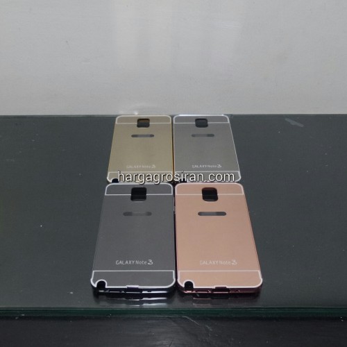 Bumper Mirror Samsung Galaxy Note 3 - Bumper Kaca Plus Tutup Cover Belakang