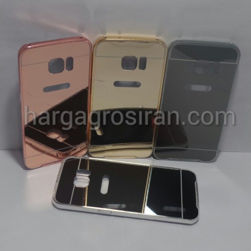 Bumper Mirror Samsung Galaxy S7 Edge - Bumper Kaca Plus Tutup Cover Belakang