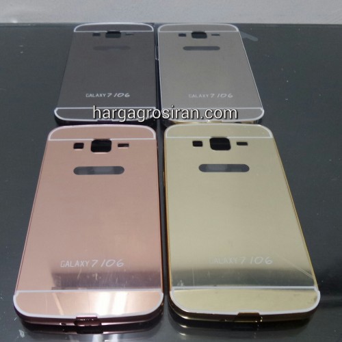 Bumper Mirror Samsung Grand 2 / G7106 - Bumper Kaca Plus Tutup Cover Belakang