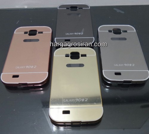 Bumper Mirror Samsung Grand Duos / Grand Neo / i9082 - Bumper Kaca Plus Tutup Cover Belakang