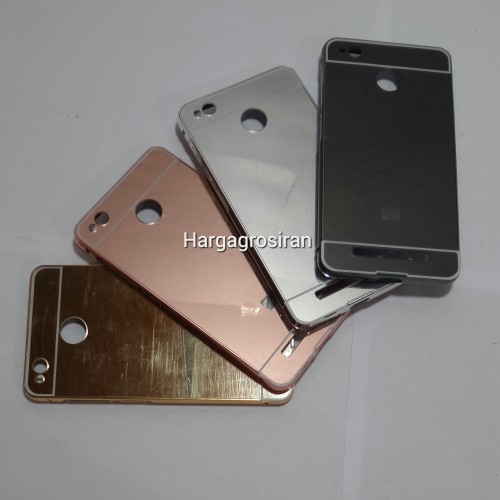 Bumper Mirror Xiaomi Redmi 3 Pro - Bumper Kaca Plus Tutup Cover Belakang