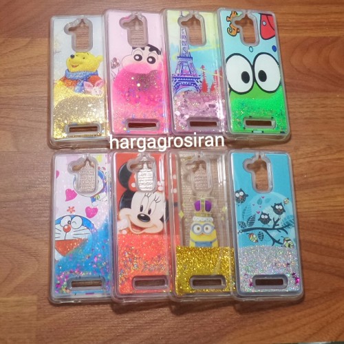 Chrome Case Air Glitter Motif Asus Zenfone 3 Max 5.2 - Softshell Berisi Air Manik - Manik