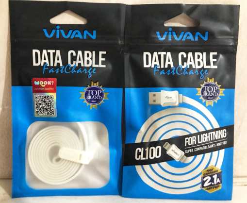 Kabel Charger Vivan Iphone 5 / Ipad 4 dan Ipad Air - CL100