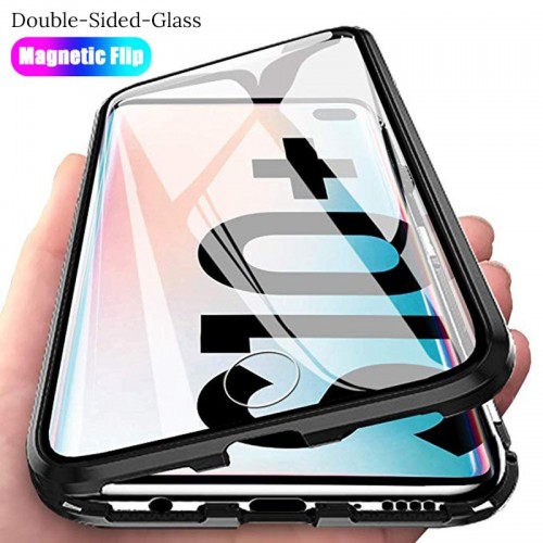 Case 360 Magnet Samsung Galaxy S10 Plus - Bumper Magnet Glass - Back Case Cover