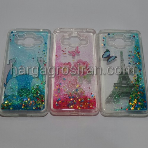 Case Air Glitter Motif Samsung Galaxy Grand Prime - Silikon / Softshell Berisi Air Manik - Manik