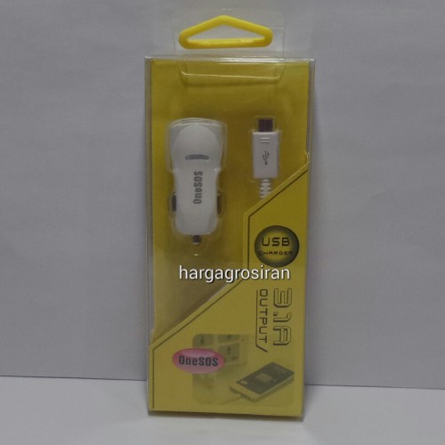 Charger Saver Mobil Onesos 2 Output - OS-02 / OS02 USB Car Charger