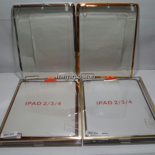 Chrome FS Ipad 2 / Ipad 3 / Ipad 4 - Softshell Pinggirannya Karet / Silikon Case / Ultra thin Cover