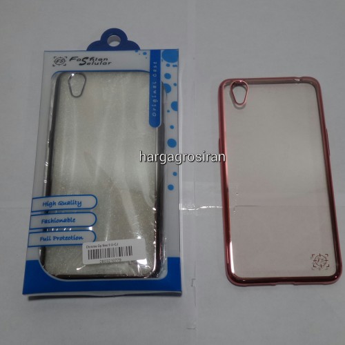Chrome FS Oppo Neo 9 / A37 - Softshell Pinggirannya Karet / Silikon Case / Cover / Ultra thin