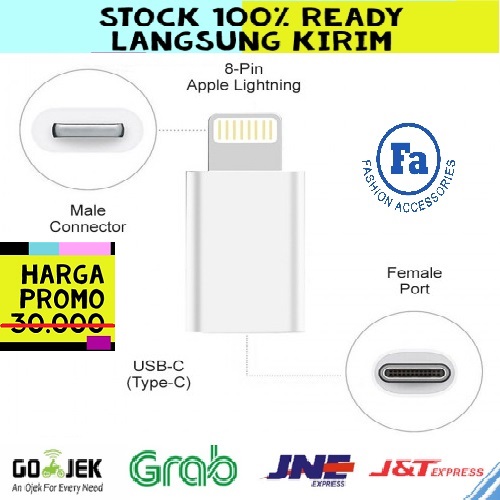 Connector Lightning  / Converter / Konverter Type C  Ke Iphone / Konektor Iphone