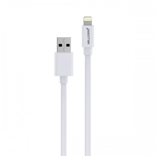 Kabel Wellcomm Iphone X - 1.5 Meter For Apple -  Gepeng / Flat - Bisa Buat Data / Charger