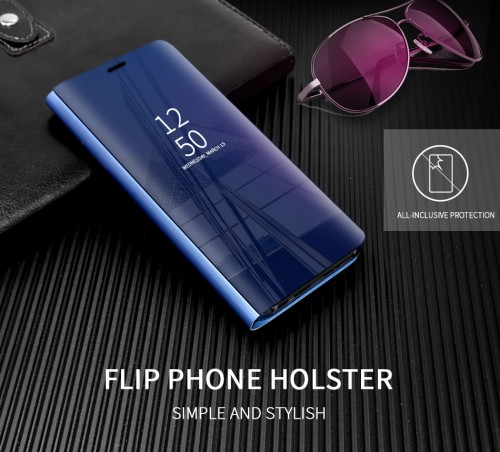 Flip Cover Vivo Z1 Pro Full View Stand / Clear Cover Stand Flip Mirror