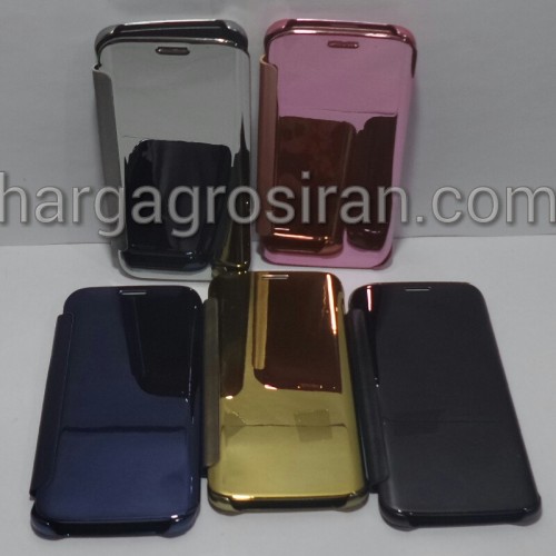 Flip Cover Samsung S7 Edge Model Full View / Clear Cover - Auto Lock