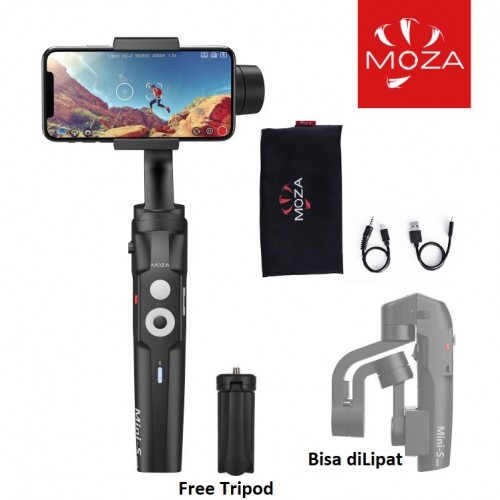 GML-002 Moza Mini-S Essential Handheld Gimbal Stabilizer Foldable Pocket Bisa DiLipat Gampang dibawa