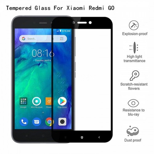 Tempered Glass Xiaomi Redmi Go / Full Body / Full Lem Anti Gores Kaca
