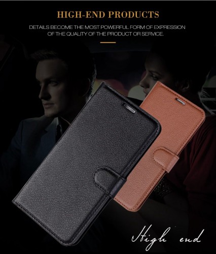 Xiaomi 6X / MiA2 - Sarung Kulit FS Leather Case Blue Moon Ada Kancing dan Pinggiran Jahitan Cover